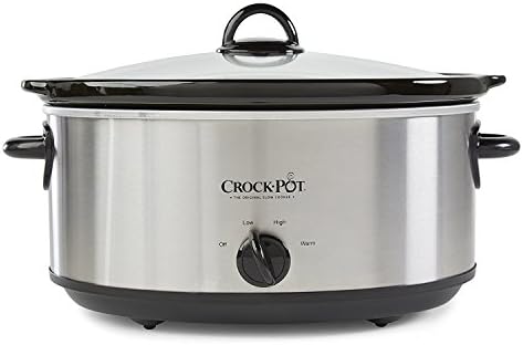 Crock-Pot 7 Quart Oval Manual Slow Cooker – Stainless Steel (Prime 74)
