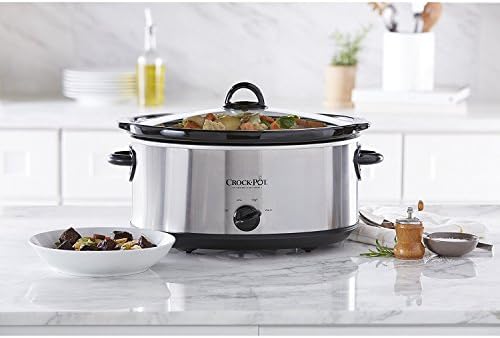 Crock-Pot 7 Quart Oval Manual Slow Cooker – Stainless Steel (Prime 74)