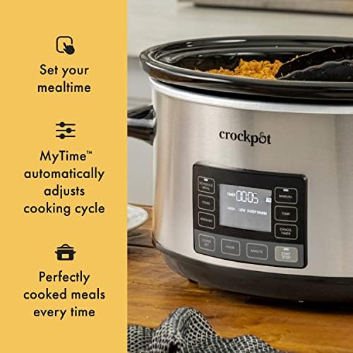 Crock-Pot 7 Quart Portable Programmable Slow Cooker with Timer (Select 80)
