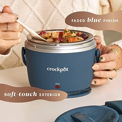 Crock-Pot Electric Lunch Box Food Warmer 20oz – Faded Blue (Select 40)