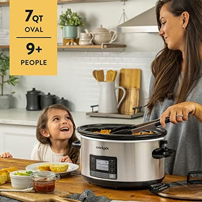 Crock-Pot 7 Quart Portable Programmable Slow Cooker with Timer (Select 80)