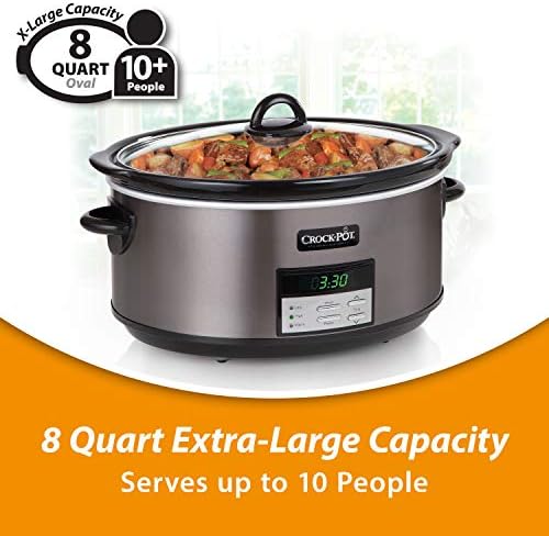 Crock-Pot 8 Quart Programmable Slow Cooker with Auto Warm (Fresh 17)