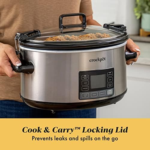 Crock-Pot 7 Quart Portable Programmable Slow Cooker with Timer (Select 80)