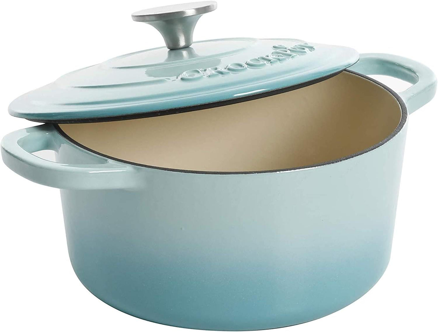 Crock-Pot 3 Quart Enameled Cast Iron Dutch Oven – Aqua (Prime 79)