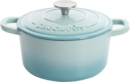 Crock-Pot 3 Quart Enameled Cast Iron Dutch Oven – Aqua (Prime 79)